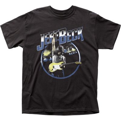 Jeff Beck On Stage Mens T Shirt Black Retro Pop Classics