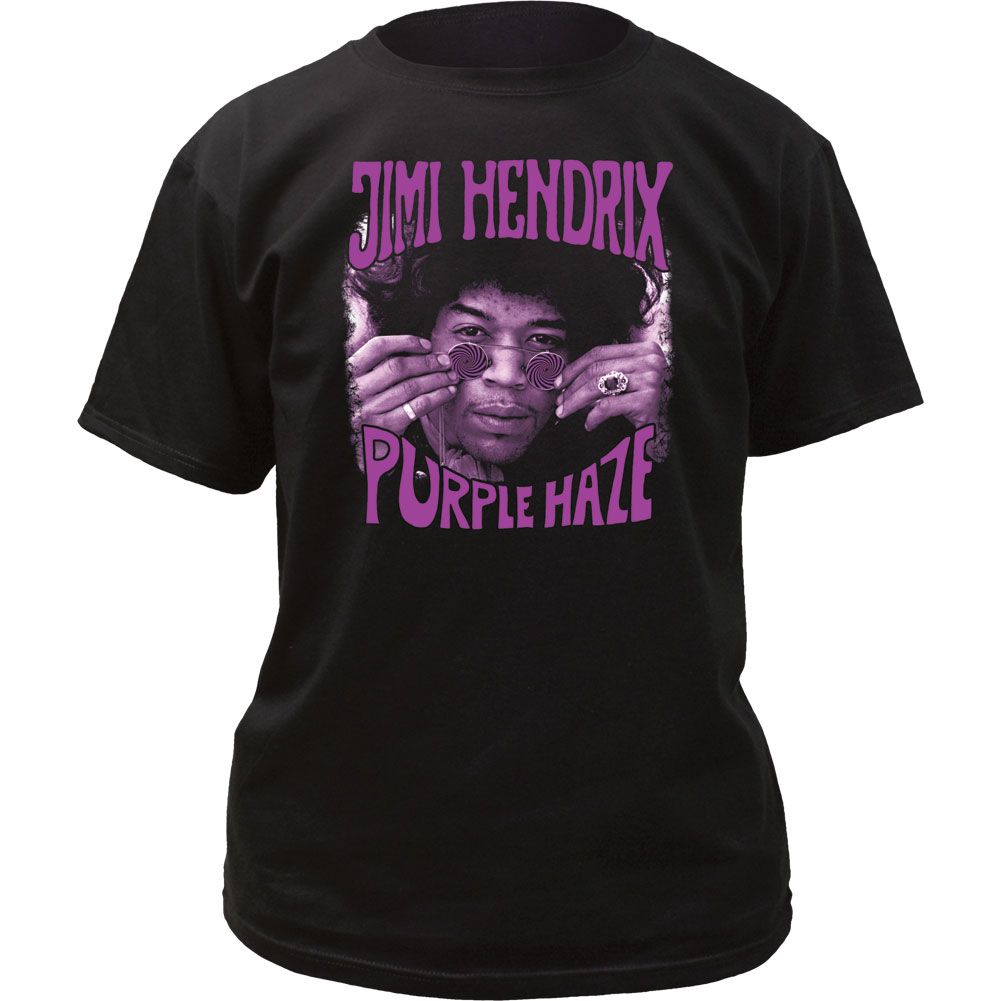 Jimi Hendrix Purple Haze Mens T Shirt Black Retro Pop Classics