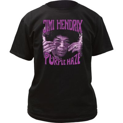 Jimi Hendrix Purple Haze Mens T Shirt Black Retro Pop Classics