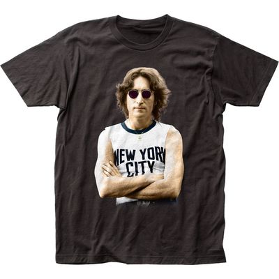 John Lennon Color Mens T Shirt Black Retro Pop Classics