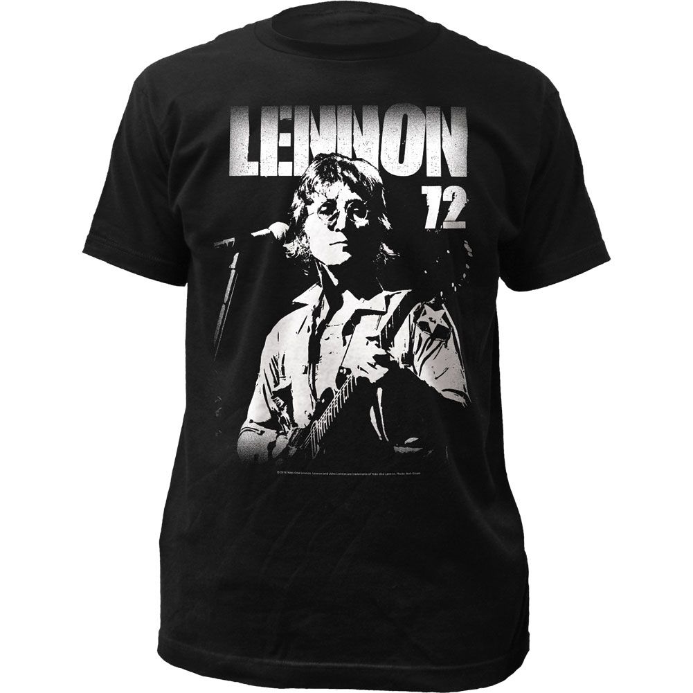 John Lennon Lennon 72 Mens T Shirt Black Retro Pop Classics