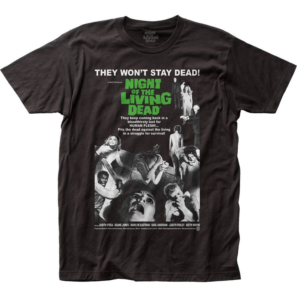 Night of the Living Dead Poster Mens T Shirt Black Retro Pop Classics