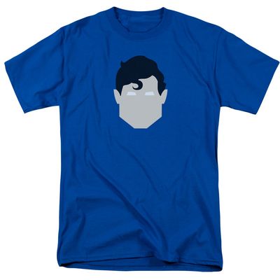 Superman Supes Head Mens T Shirt Royal Blue Retro Pop Classics
