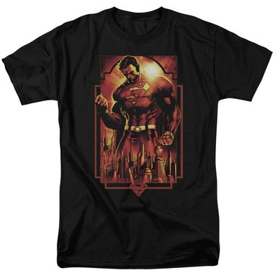 Superman Metropolis Deco Mens T Shirt Black Retro Pop Classics