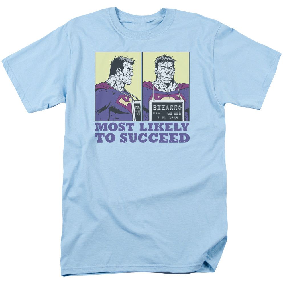 Superman Most Likely Mens T Shirt Light Blue Retro Pop Classics