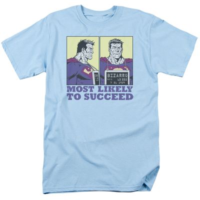 Superman Most Likely Mens T Shirt Light Blue Retro Pop Classics