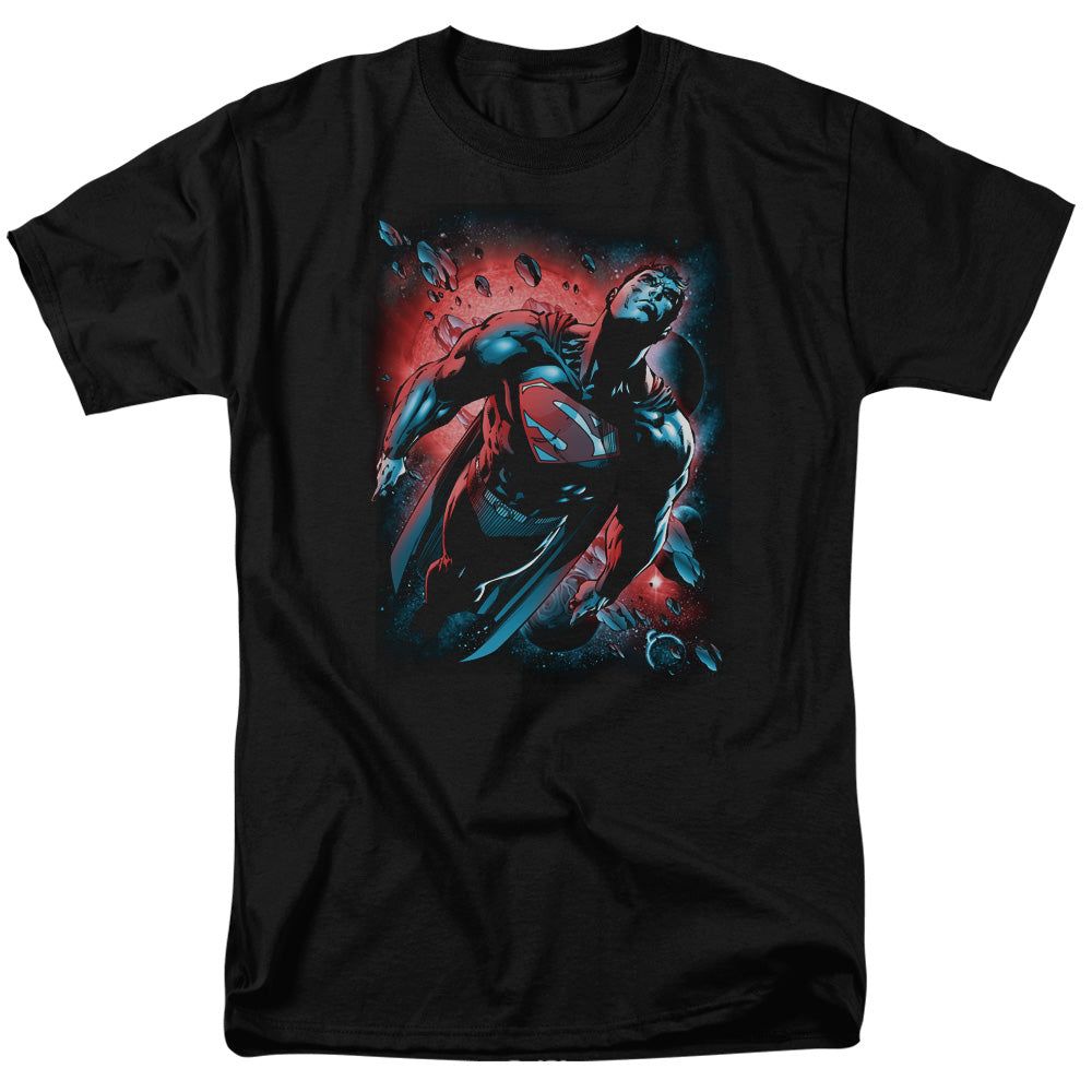 Superman Red Sun Mens T Shirt Black Retro Pop Classics