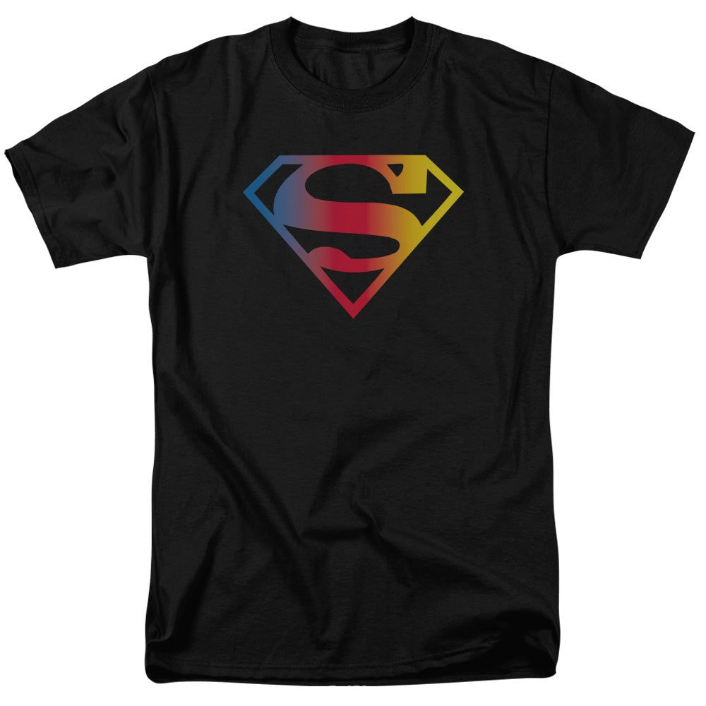 Superman Gradient Superman Logo Mens T Shirt Black Retro Pop Classics