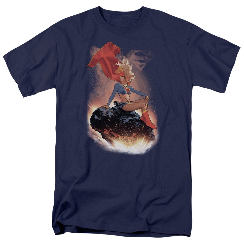 Superman Ride It Out Mens T Shirt Navy Retro Pop Classics
