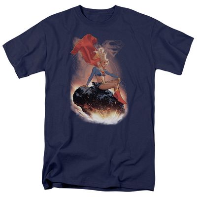 Superman Ride It Out Mens T Shirt Navy Retro Pop Classics