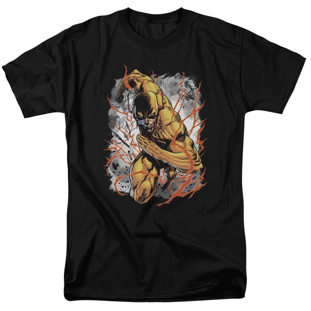 Justice League Reversed Mens T Shirt Black Retro Pop Classics