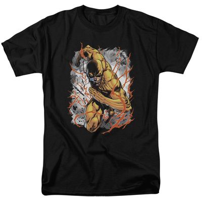 Justice League Reversed Mens T Shirt Black Retro Pop Classics