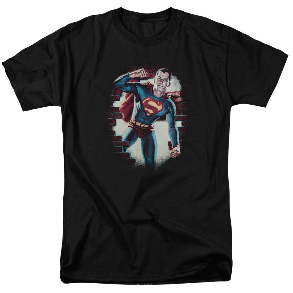 Superman Vintage Steel Mens T Shirt Black Retro Pop Classics