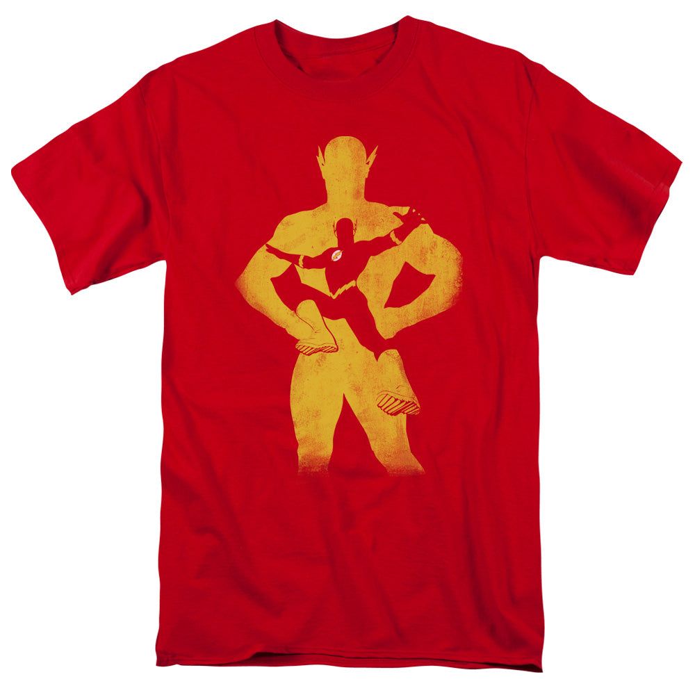 Justice League Flash Knockout Mens T Shirt Red Retro Pop Classics