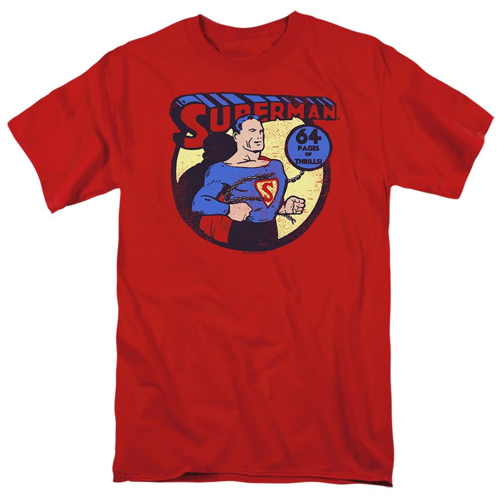 Dc Superman 64 Mens T Shirt Red Retro Pop Classics