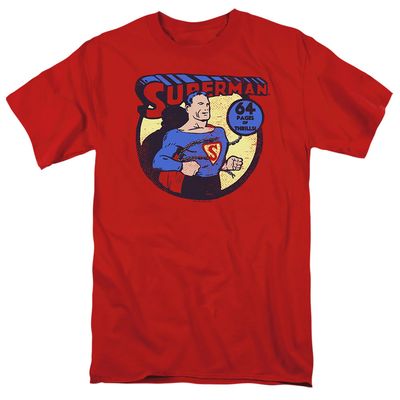 Dc Superman 64 Mens T Shirt Red Retro Pop Classics