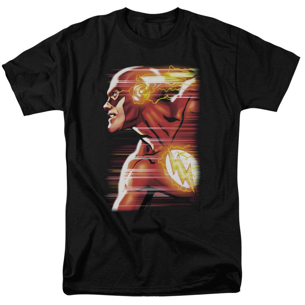Justice League Speed Head Mens T Shirt Black Retro Pop Classics