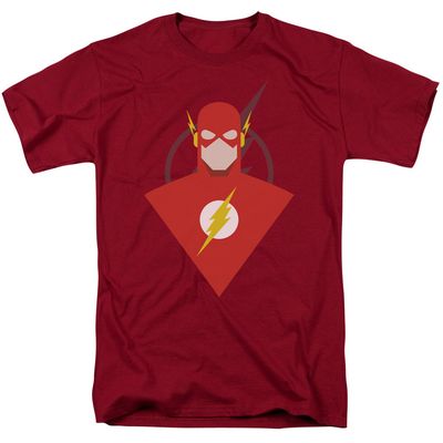 Justice League Simple Flash Mens T Shirt Cardinal Retro Pop Classics