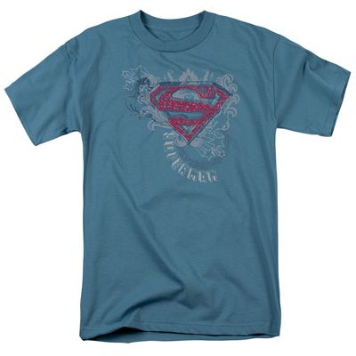 Superman Star And Chains Mens T Shirt Slate Retro Pop Classics