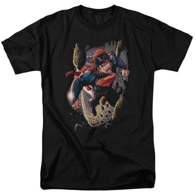Superman Orbit Mens T Shirt Black Retro Pop Classics