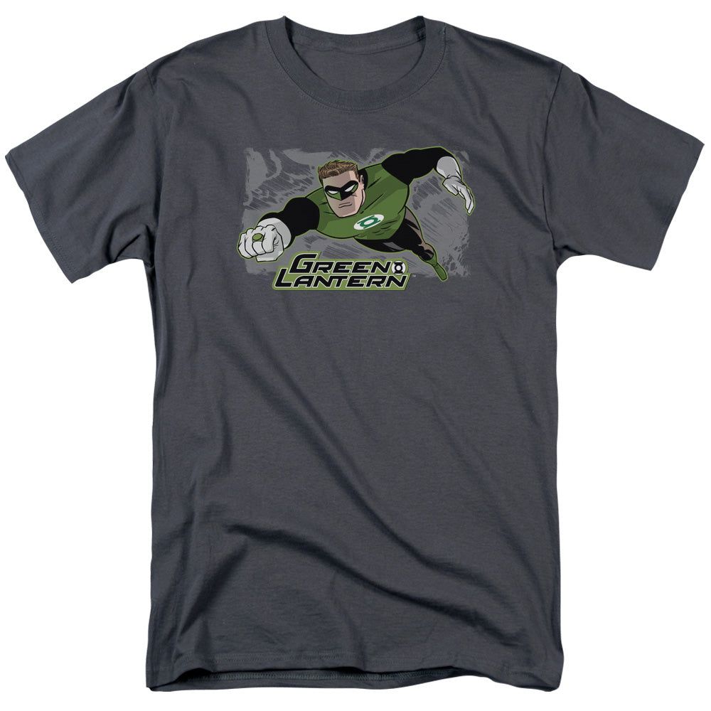Justice League Space Cop Mens T Shirt Charcoal Retro Pop Classics