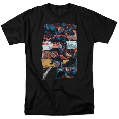 Superman Torn Collage Mens T Shirt Black Retro Pop Classics
