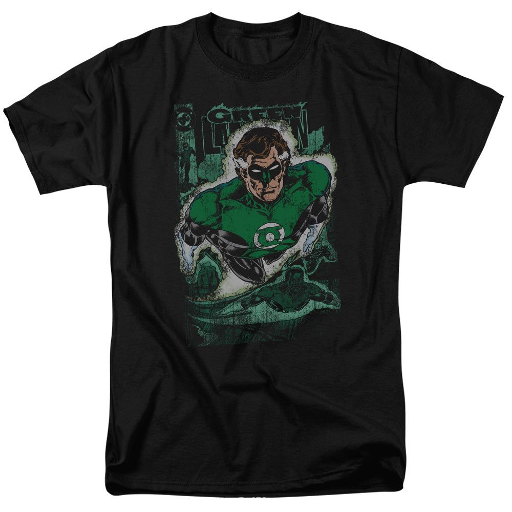 Justice League of America Green Lantern #1 Distress Mens T Shirt Black Retro Pop Classics