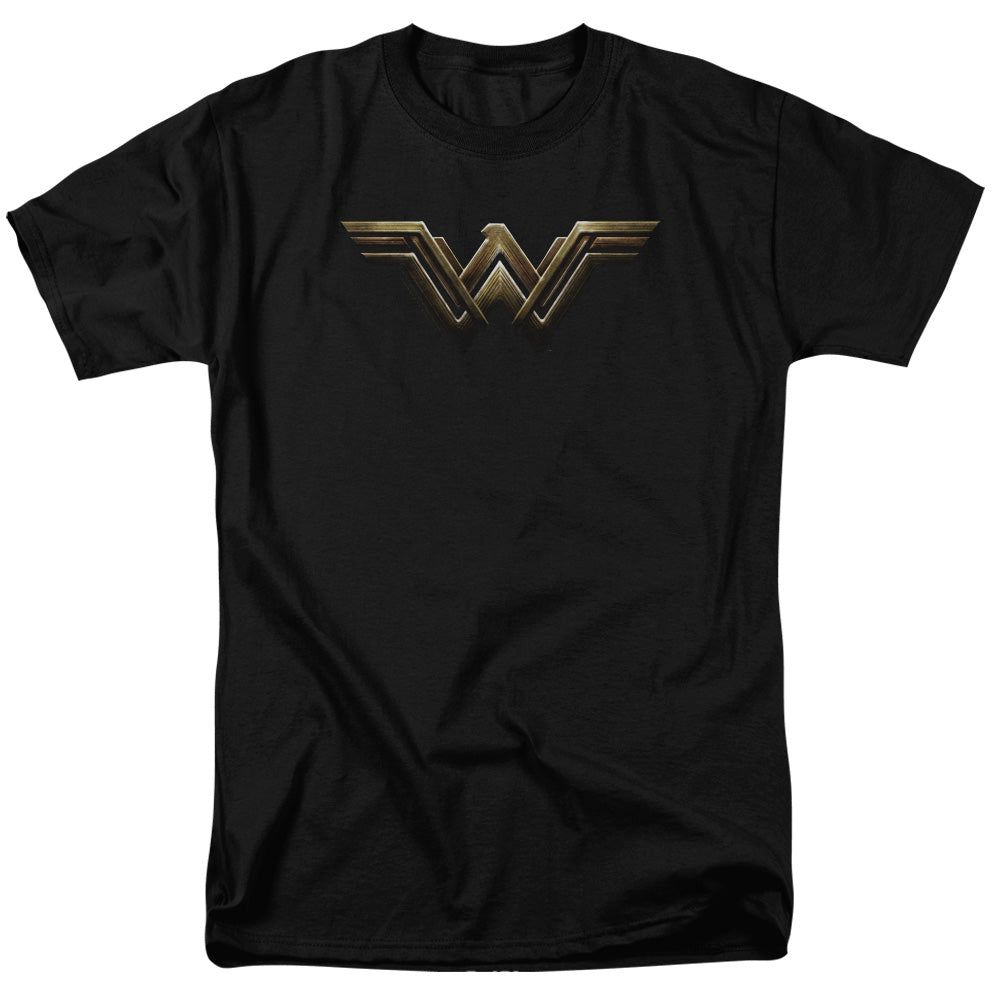 Justice League Movie Wonder Woman Logo Mens T Shirt Black Retro Pop Classics