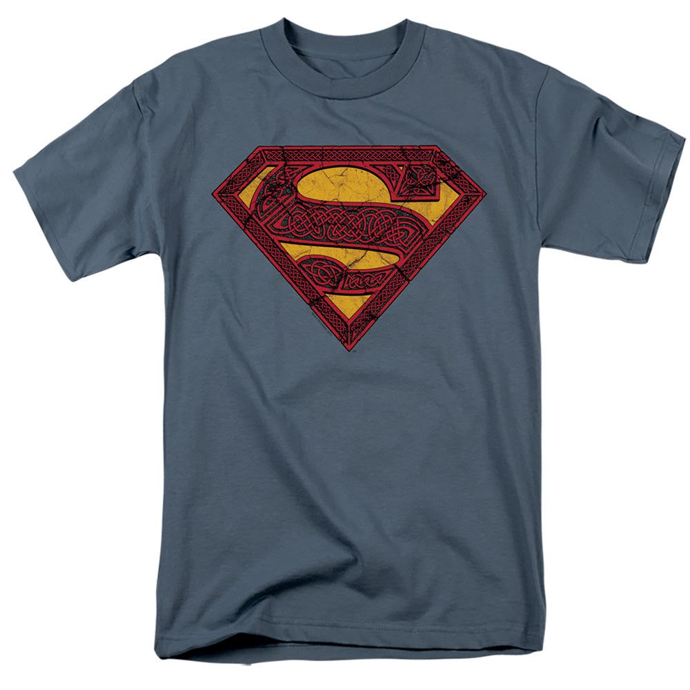 Superman Celtic Shield Mens T Shirt Slate Retro Pop Classics