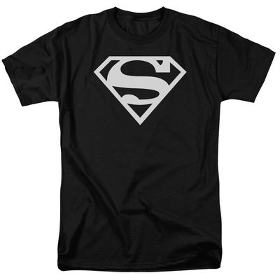 Superman Logo Mens T Shirt Black Retro Pop Classics