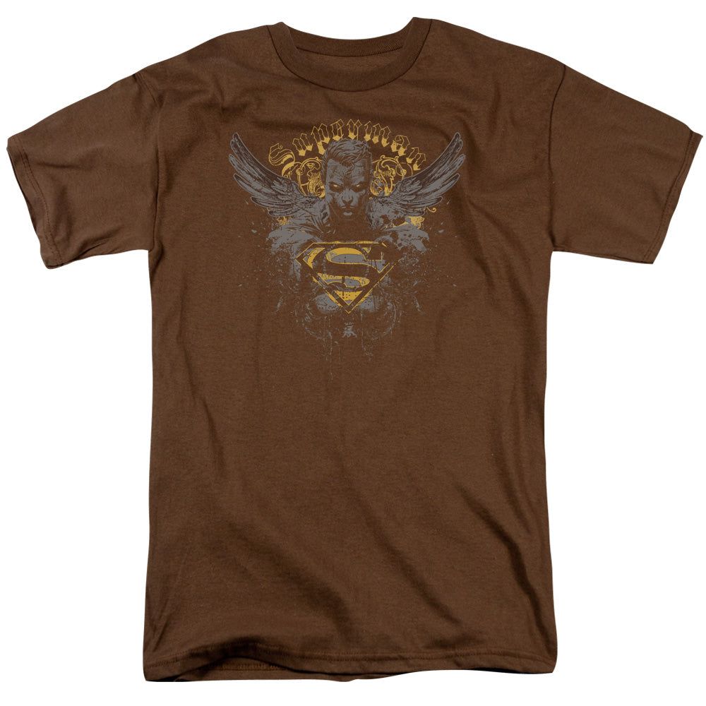Superman Stand Your Ground Mens T Shirt Coffee Retro Pop Classics