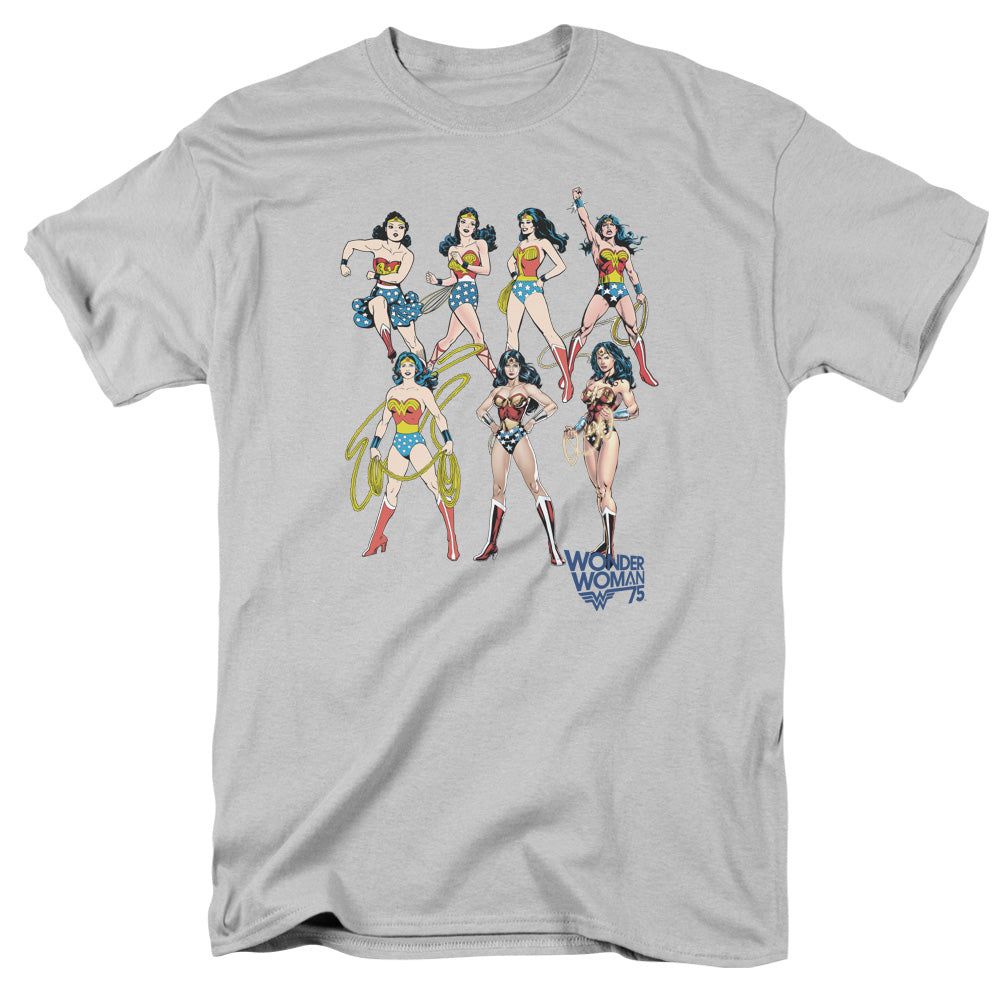 Justice League Decades Later Mens T Shirt Silver Retro Pop Classics