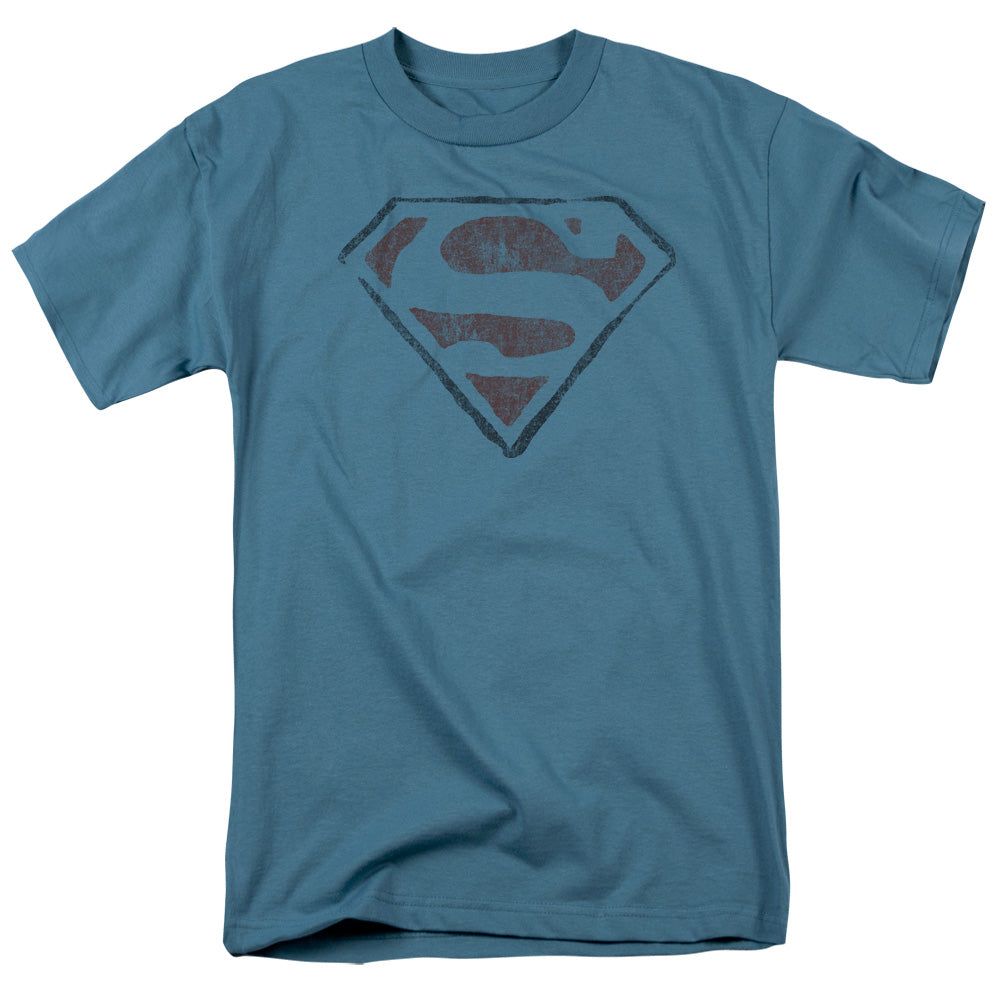 Superman Vintage S Mens T Shirt Slate Retro Pop Classics