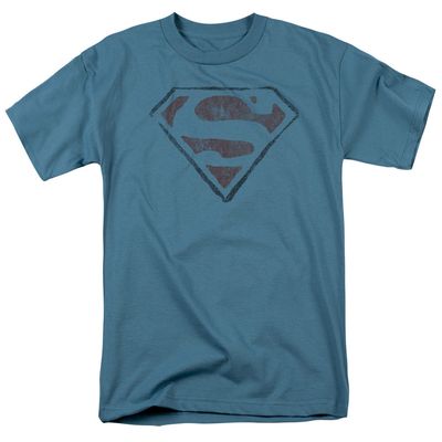 Superman Vintage S Mens T Shirt Slate Retro Pop Classics