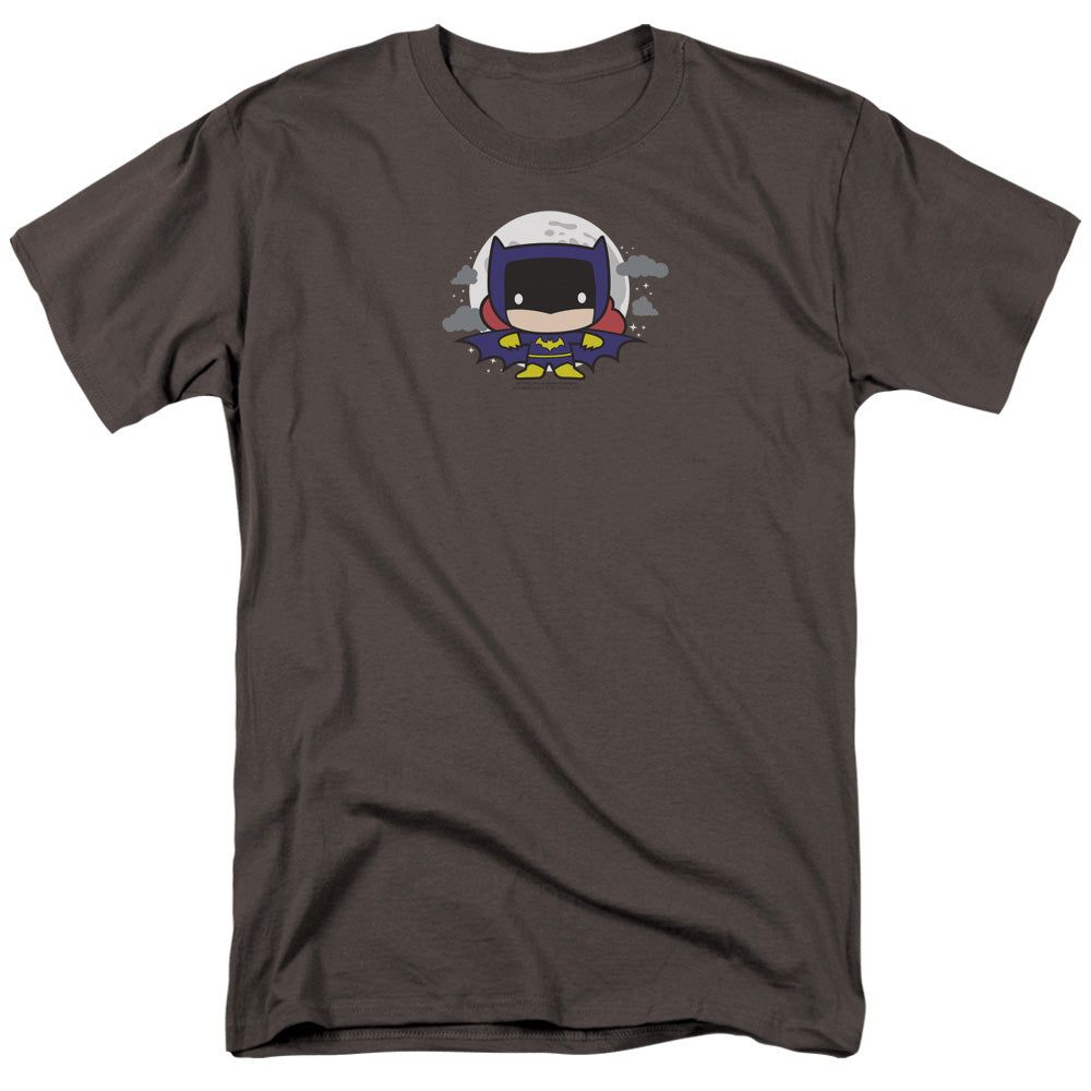 Justice League Batgirl Chibi Mens T Shirt Charcoal Retro Pop Classics