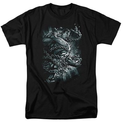 Superman Break Free Mens T Shirt Black Retro Pop Classics