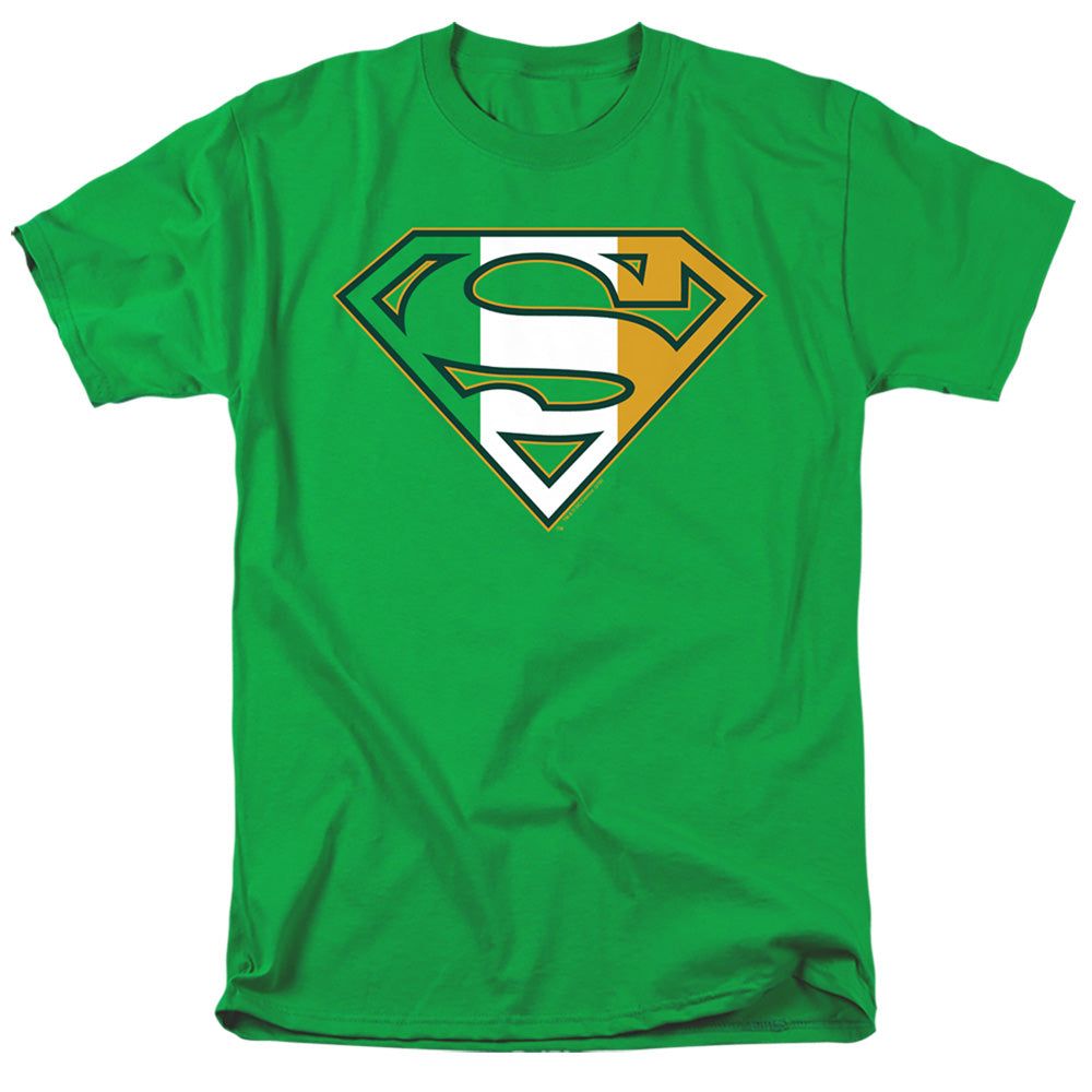 Superman Irish Shield Mens T Shirt Kelly Green Retro Pop Classics