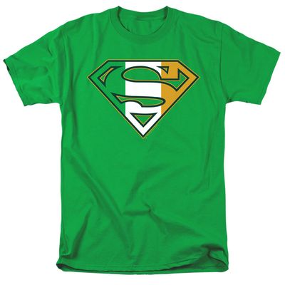 Superman Irish Shield Mens T Shirt Kelly Green Retro Pop Classics