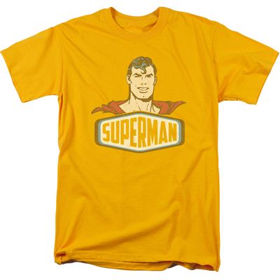 Dco Superman Sign Mens T Shirt Gold Retro Pop Classics