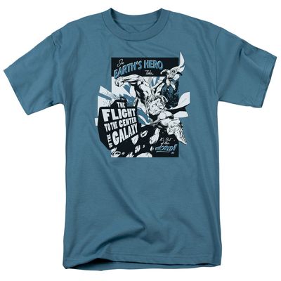 Superman Center Of The Galaxy Mens T Shirt Slate Retro Pop Classics