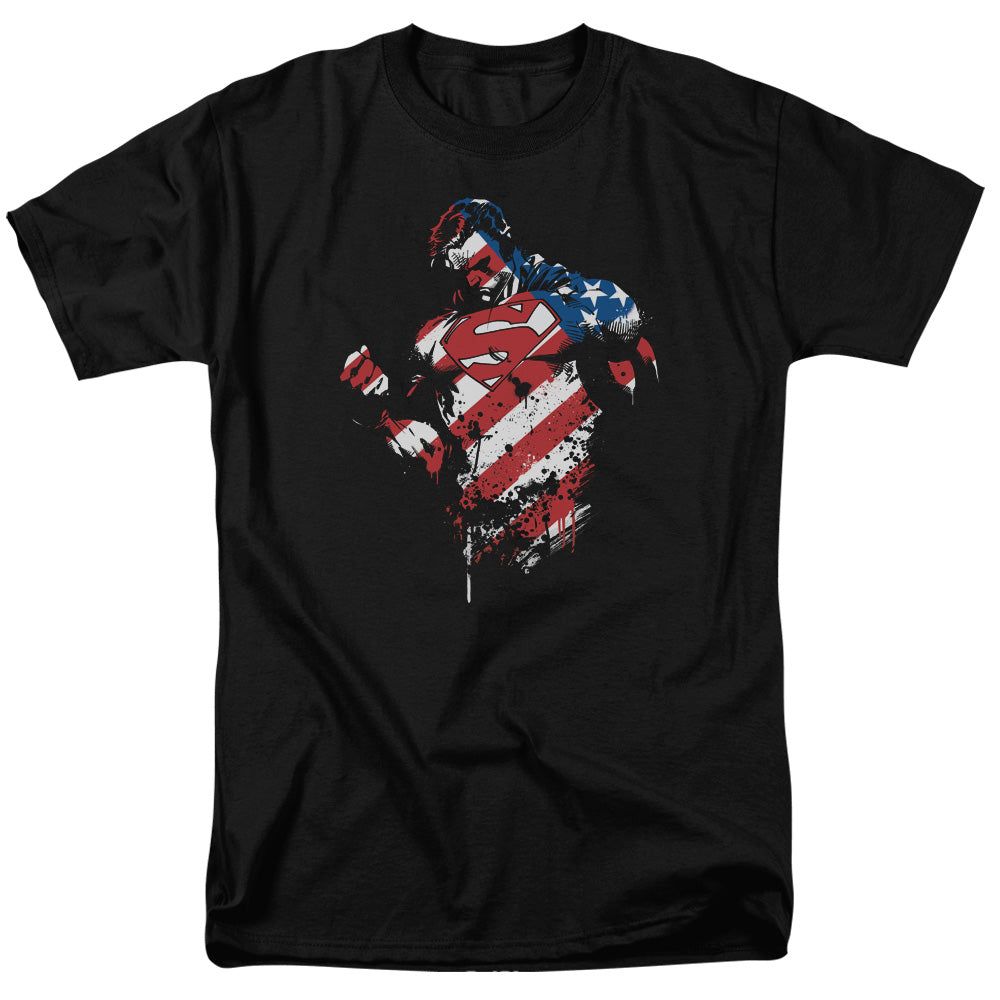 Superman The American Way Mens T Shirt Black Retro Pop Classics