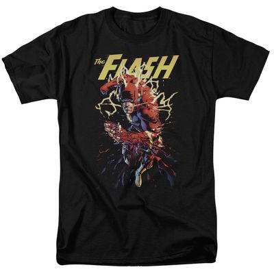 Justice League Ripping Apart Mens T Shirt Black Retro Pop Classics