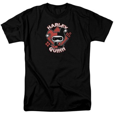 Justice League Harley Chibi Mens T Shirt Black Retro Pop Classics