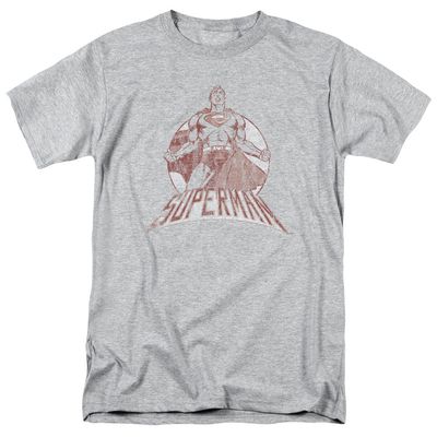 Superman Super Bad Mens T Shirt Athletic Heather Retro Pop Classics