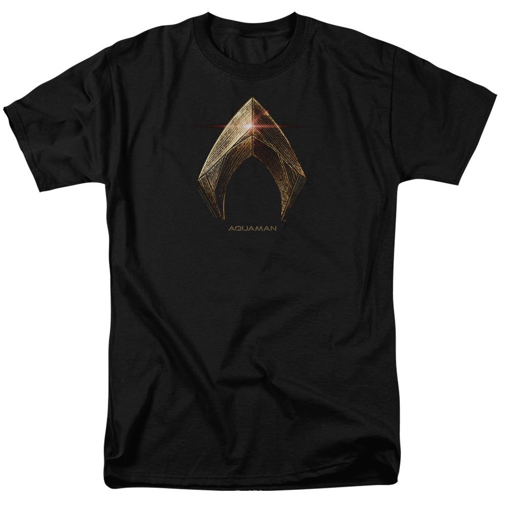 Justice League Movie Aquaman Logo Mens T Shirt Black Retro Pop Classics