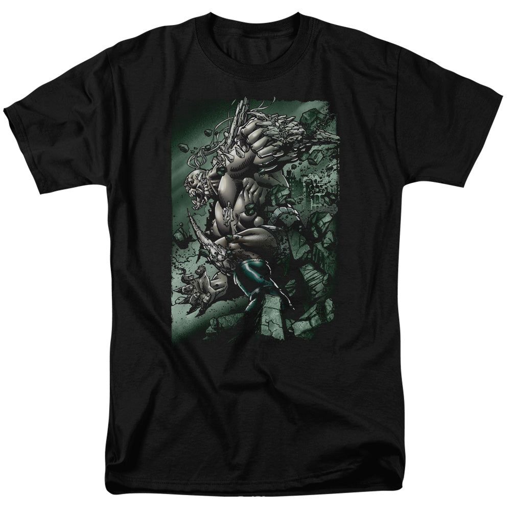 Superman Doomsday Destruction Mens T Shirt Black Retro Pop Classics