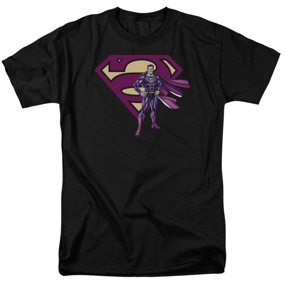 Superman Bizarro &amp; Logo Mens T Shirt Black Retro Pop Classics
