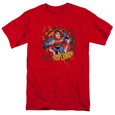 Superman Sorry About The Wall Mens T Shirt Red Retro Pop Classics