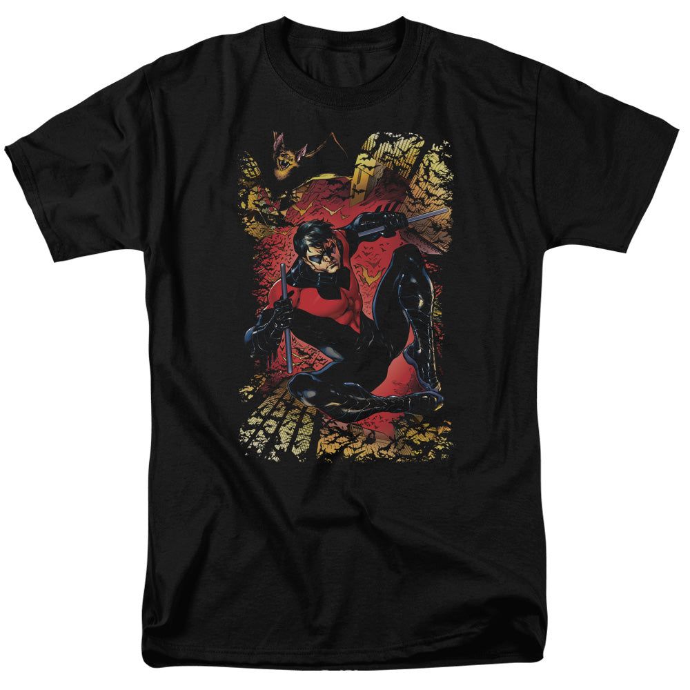 Justice League of America Nightwing #1 Mens T Shirt Black Retro Pop Classics