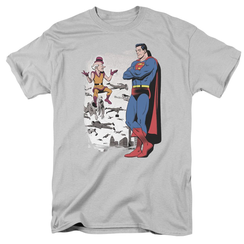 Superman Disbelief Mens T Shirt Silver Retro Pop Classics